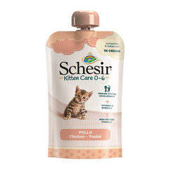 Schesir Kitten Care 0-6 Karma mokra dla kociąt Kurczak saszetka 150g