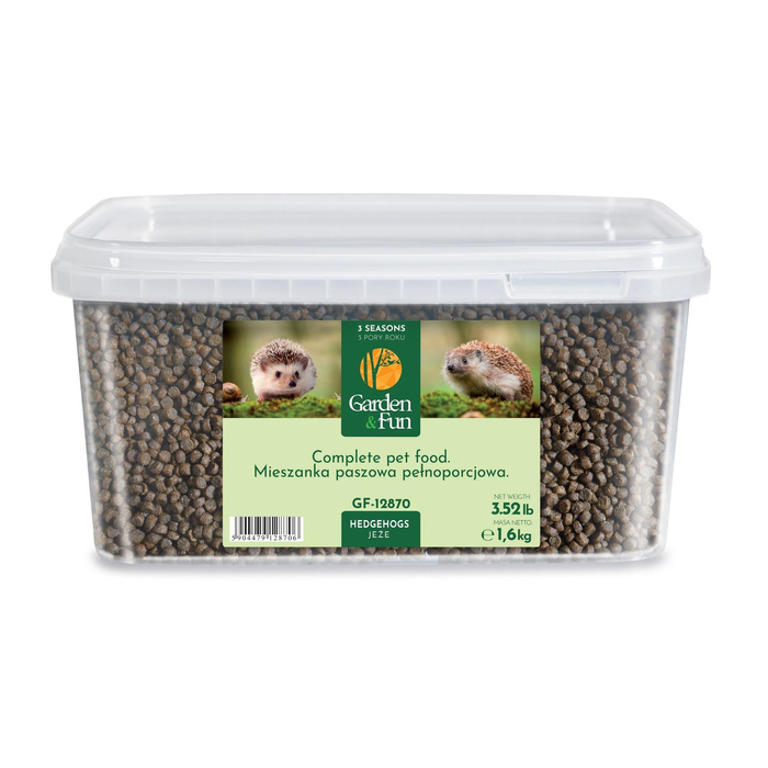 Garden&Fun karma dla jeży wolnożyjących 3 pory roku  1,6kg