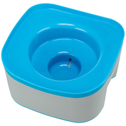 Trixie Miska podróżna ciemnoszara/petrol plastik 21x11x21cm zapobiegająca rozlewaniu