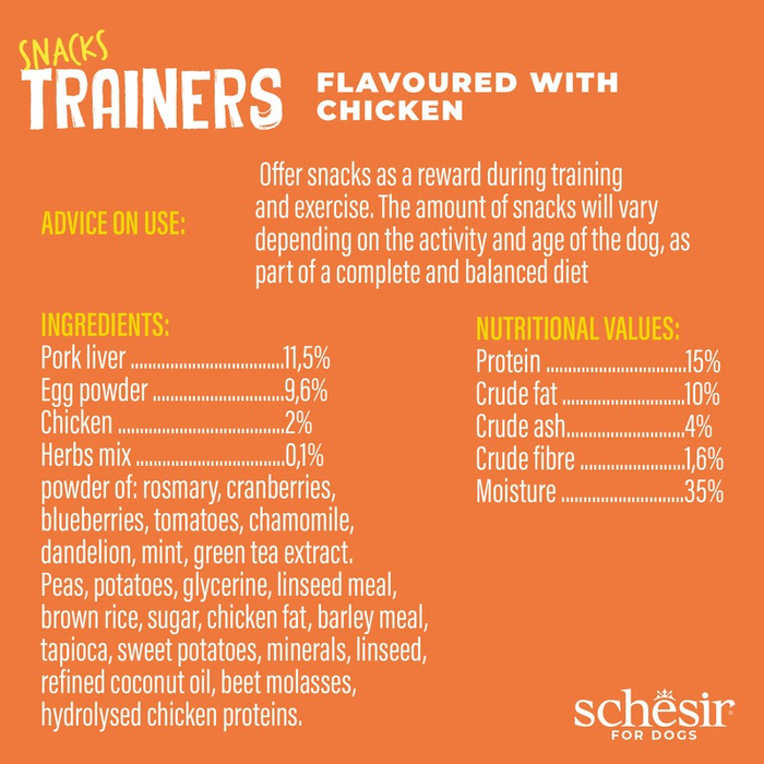 Schesir Dog Snack Training Soft&Chewy Kurczak 113g
