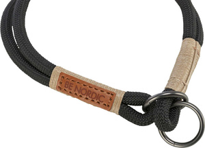 Obroża zaciskowa Be Nordic L: 50cm/13mm czarna/piaskowa Linka