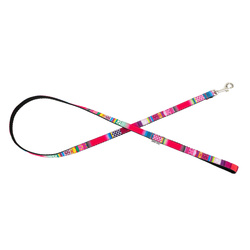 Barry King Smycz dla psa różowa wzór mozaika taśma polipropylenowa 16mm/120cm