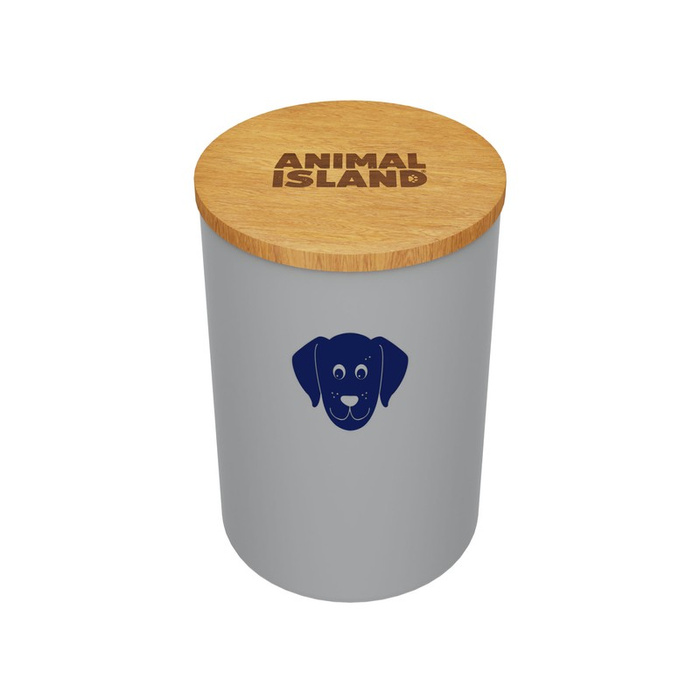 Animal Island Pojemnik na karmę dla psa S Szary 0,95L