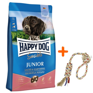 Happy Dog Sensible Junior z łososiem i ziemniakiem 10kg + gratis