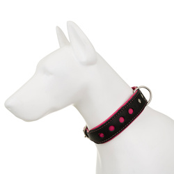 Barry King Obroża Skóra Łoś Strong Koła 40mm/45cm różowy