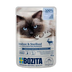 Bozita Indoor&Sterilised kawałki w sosie z reniferem 85g