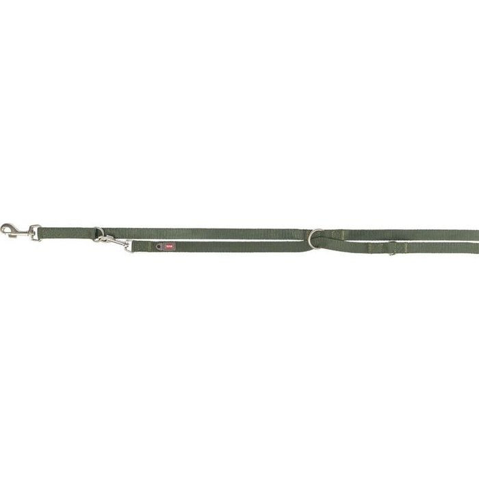 Trixie Smycz regulowana Premium taśma oliwkowa zieleń M-L: 2,00m/20mm