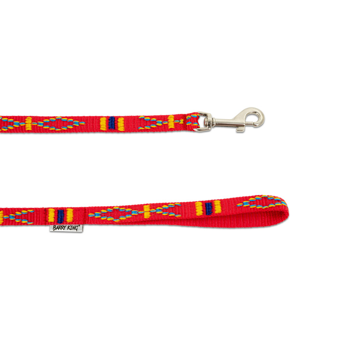 Barry King Smycz czerwona wzór etniczny taśma polipropylenowa 25mm/120cm