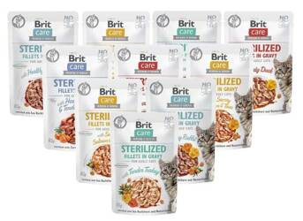 Brit Care Sterilized filety z kurczaka Mix Smaków 12x85g