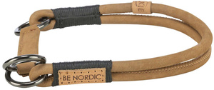 Obroża zaciskowa Be Nordic M: 45cm/8mm brązowa skórzana