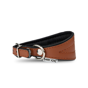 Barry King Obroża dla psa wzór chart 50mm/35cm koniak