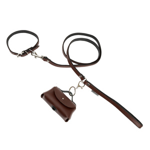 Barry King Obroża skórzana dla psa brązowy/czarny L-XL 25mm/55cm