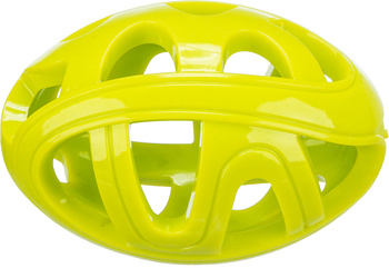 Trixie Rugby z otworami zabawka dla psa TPE limonkowa 11cm