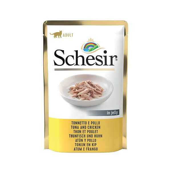 SCHESIR tuńczyk z kurczakiem w galaretce zestaw 12x 85g