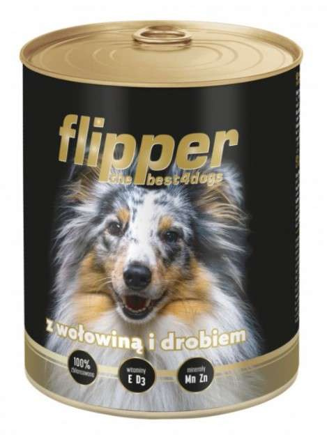 Flipper z wołowiną/kurczakiem 400g