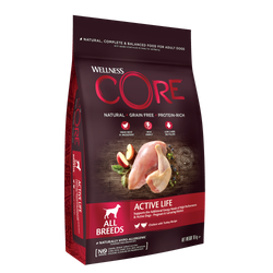 Wellness Core Active Life Karma dla Psa Kurczak Indyk 10kg