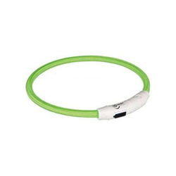 Obręcz z lampą błyskową USB, L–XL 65 cm, zielona 