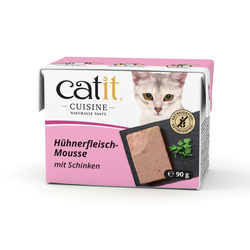 Catit Cuisine Chicken Mousse pasta dla kota kurczak i szynka 90g