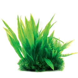 Aqua Natura Roślina do dekoracji akwarium zielona plastikowa 20cm długie płaskie liście spiczaste