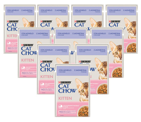 Purina Cat Chow KiTTEN z jagnięciną i cukinią 26x85g