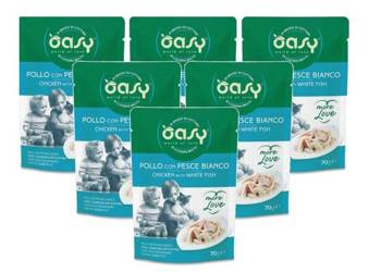 Oasy More Love Kurczak z białą rybą 6x70g