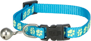Trixie Obroża dla kota fluorescencyjny nadruk łapek mix kolorów