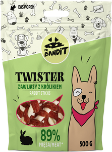 Mr. Bandit Twister zawijas z królikiem 500g