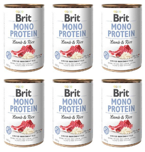 Brit Mono Protein jagnięcina z ryżem 6x400g