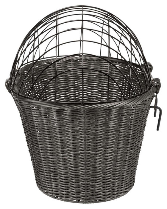 Trixie Kosz na rower z kratką 44x34x41cm antracyt, w zestawie uchwyt TX-13097