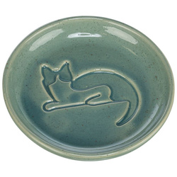 Trixie Miska ceramiczna wzór z kotem zielona 0,15l/14,5cm