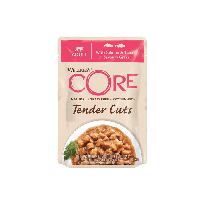 Wellness Core Tender Cuts Karma Mokra Łosoś Tuńczyk 85g