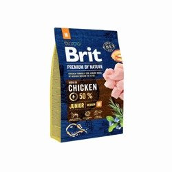 Brit Premium by Nature Junior M Kurczak 3kg sucha karma dla szczeniąt