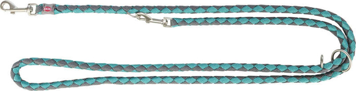 Trixie Smycz regulowana Cavo aqua/grafit S-M: 2.00m/12mm