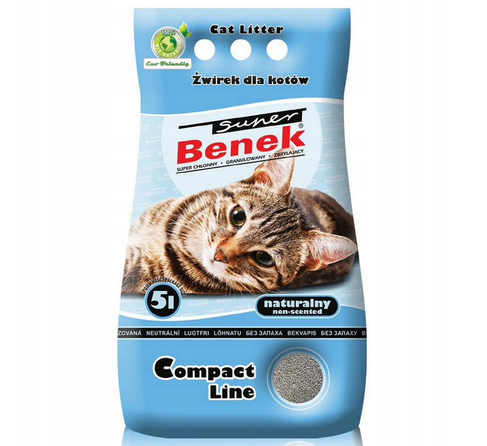 Super Benek Żwirek Bentonitowy dla Kota Compact Line 5L