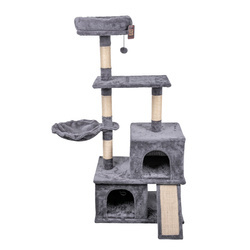 Barry King Drapak dla kota szary 135cm z domkiem