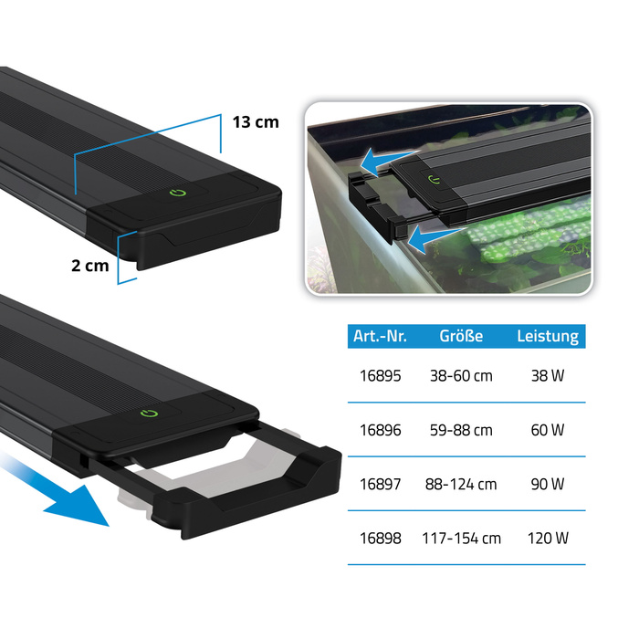 Fluval Plant Pro 4.0 LED Oświetlenie do akwarium 120W 117,5-153,7cm bluetooth