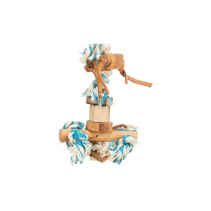 Trixie drewniana zabawka z rzemykami 35cm