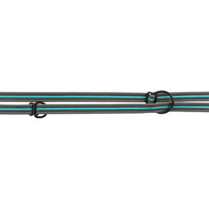 Trixie Smycz regulowana Fusion grafit/morski błękit taśma parciana L-XL: 2,00m/25mm bardzo długa