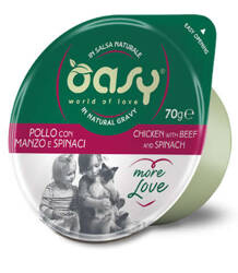 Oasy More Love Kurczak z wołowiną i szpinakiem 70g