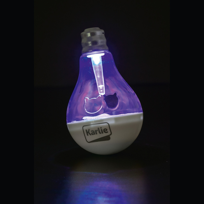 Karlie Zabawka w kształcie żarówki światełko led wbudowana bateria 7x7cm
