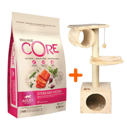 Wellness Core Sterilised Ocean d/kota łosoś 4 kg + wysoki drapak