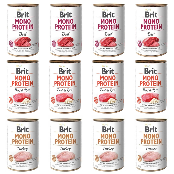 Brit Mono Protein MIX Smaków 12x400g