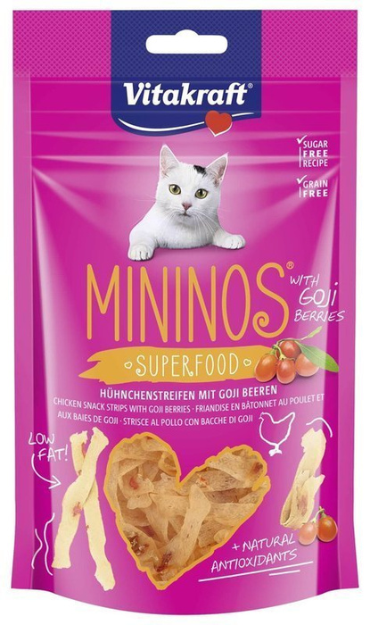 Vitakraft Mininos Superfood Kurczak i jagody goji 40g
