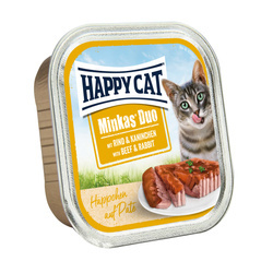 Happy Cat Minkas Duo pasztet z wołowiną i królikiem 100g
