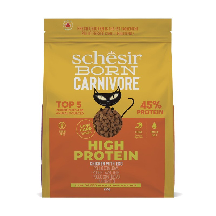 Schesir Born Carnivore Cat Dry Adult Kurczak Z Jajkiem 255g