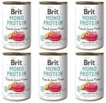 Brit Mono Protein tuńczyk ze słodkimi ziemniakami 6x400g