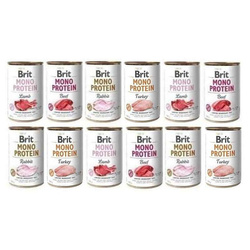Brit Mono Protein Mix Smaków Zestaw 12x400g
