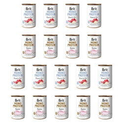 Brit Mono Protein Królik Jagnięcina mix smaków karma dla psa 400g x 18 sztuk