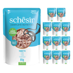 SCHESIR filety z tuńczyka w galaretce zestaw 12x 85g