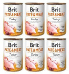 Brit Pate&Meat z indykiem 6x400g